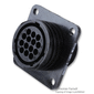 AMP - TE CONNECTIVITY CIRCULAR CONNECTOR RECEPTACLE SIZE 17, 14 POSITION, PANEL yFarnell iz